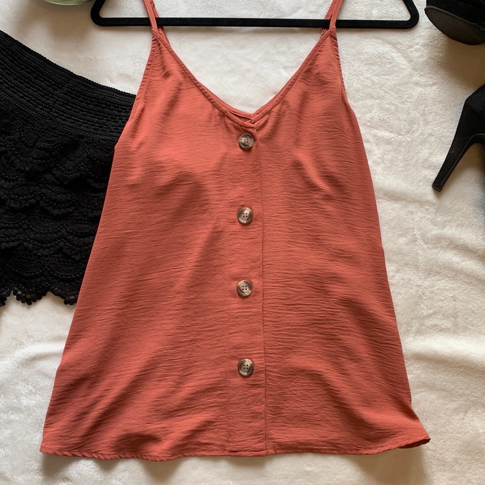 Vici Burnt Orange Button Down Top